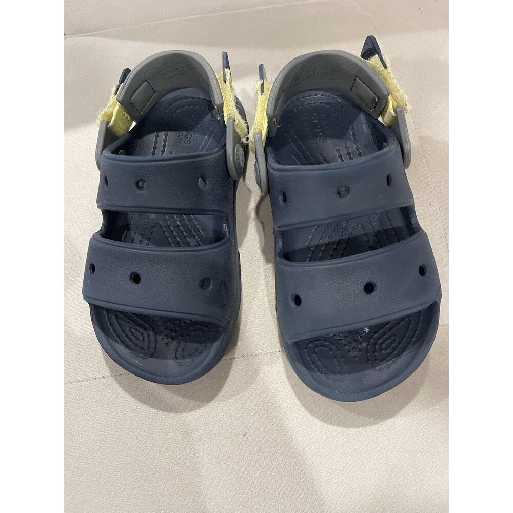 Crocs Classic All Terrain Kids Boys Sz C11 Navy Blue Waterproof Sandals Pre Own